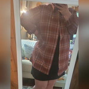 Men's XL Browning plaid button down shirt jacket